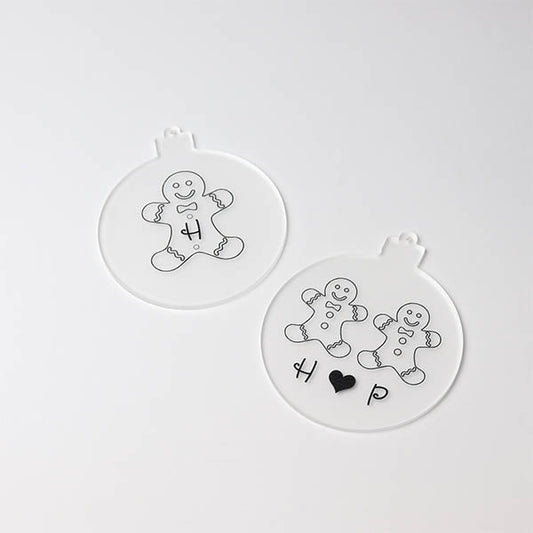 Gingerbread Man Initial Christmas Tree Decorations