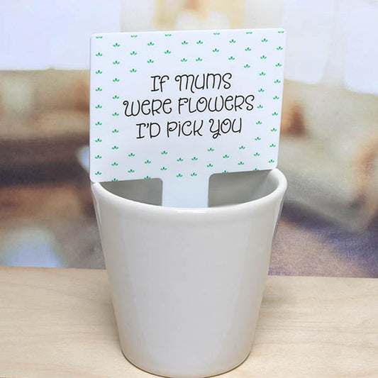 ‘If Mums Were Flowers I’d Pick You’ Plant Pot Sign