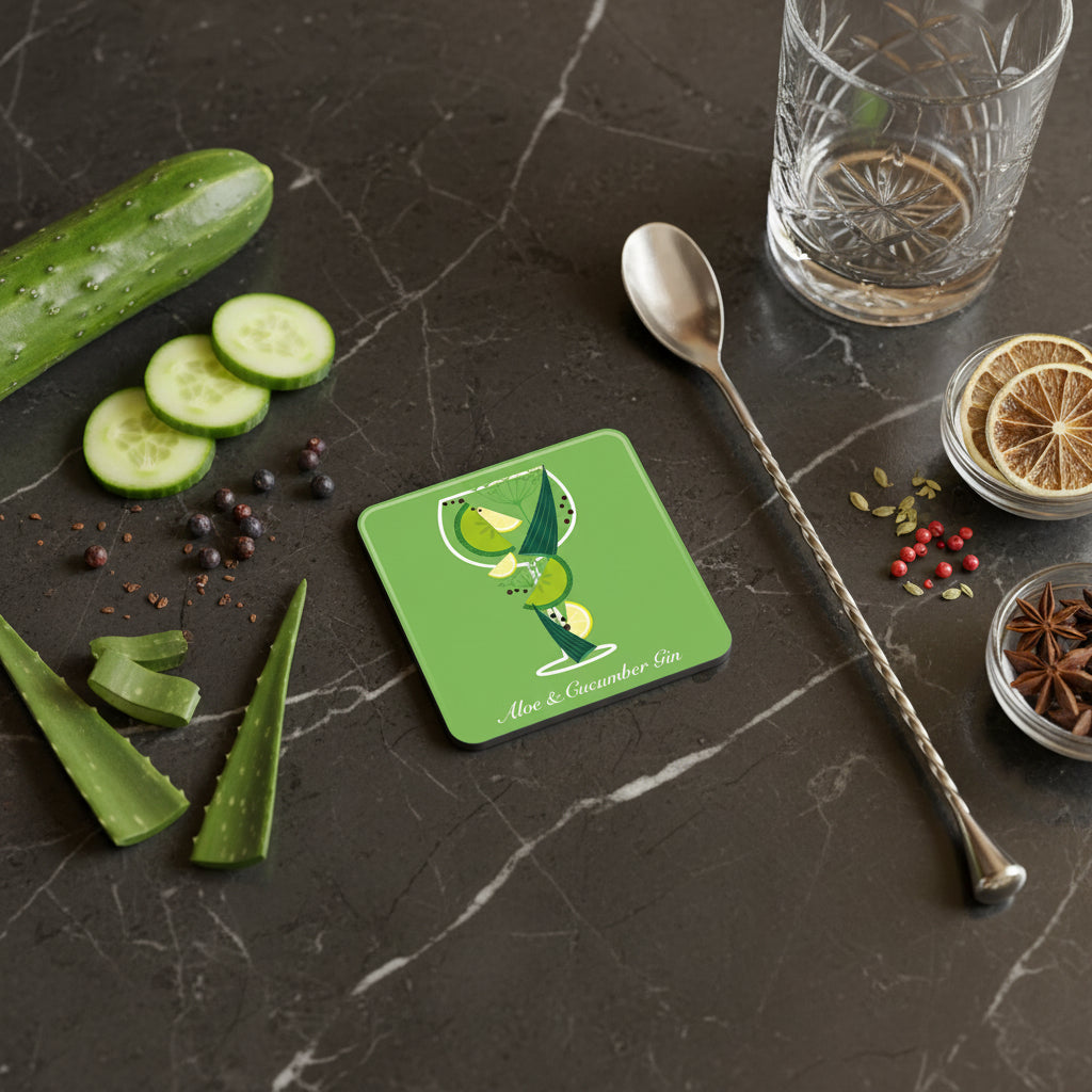 Aloe & Cucumber Gin Coaster