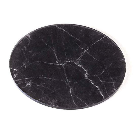 Black Marble Effect Round Coaster