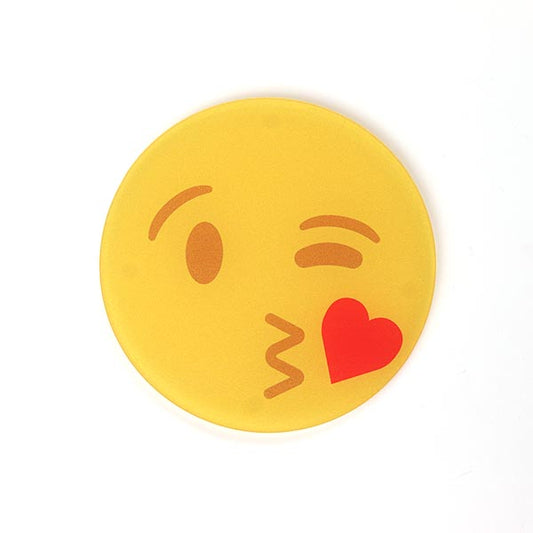 Blowing a Kiss Emoji Coaster