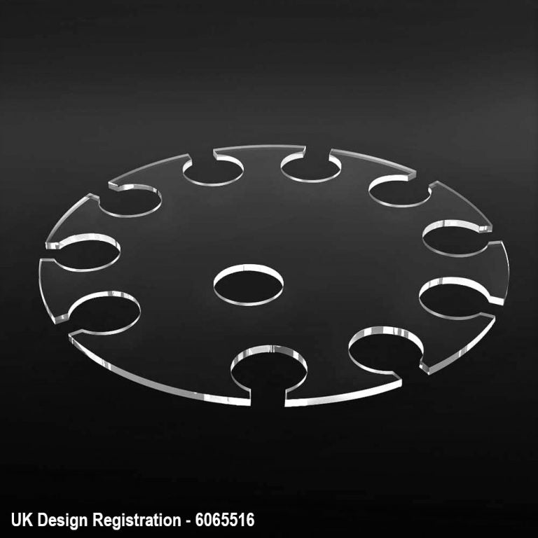 Pack of 100 Acrylic Champagne Flute Serving Trays