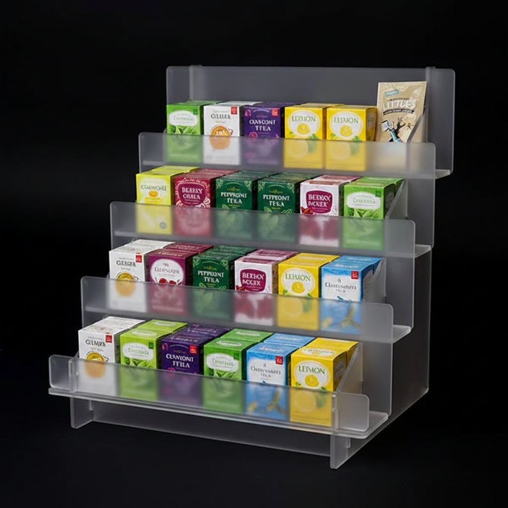 Extra Wide Acrylic Tiered Display Rack – 495mm