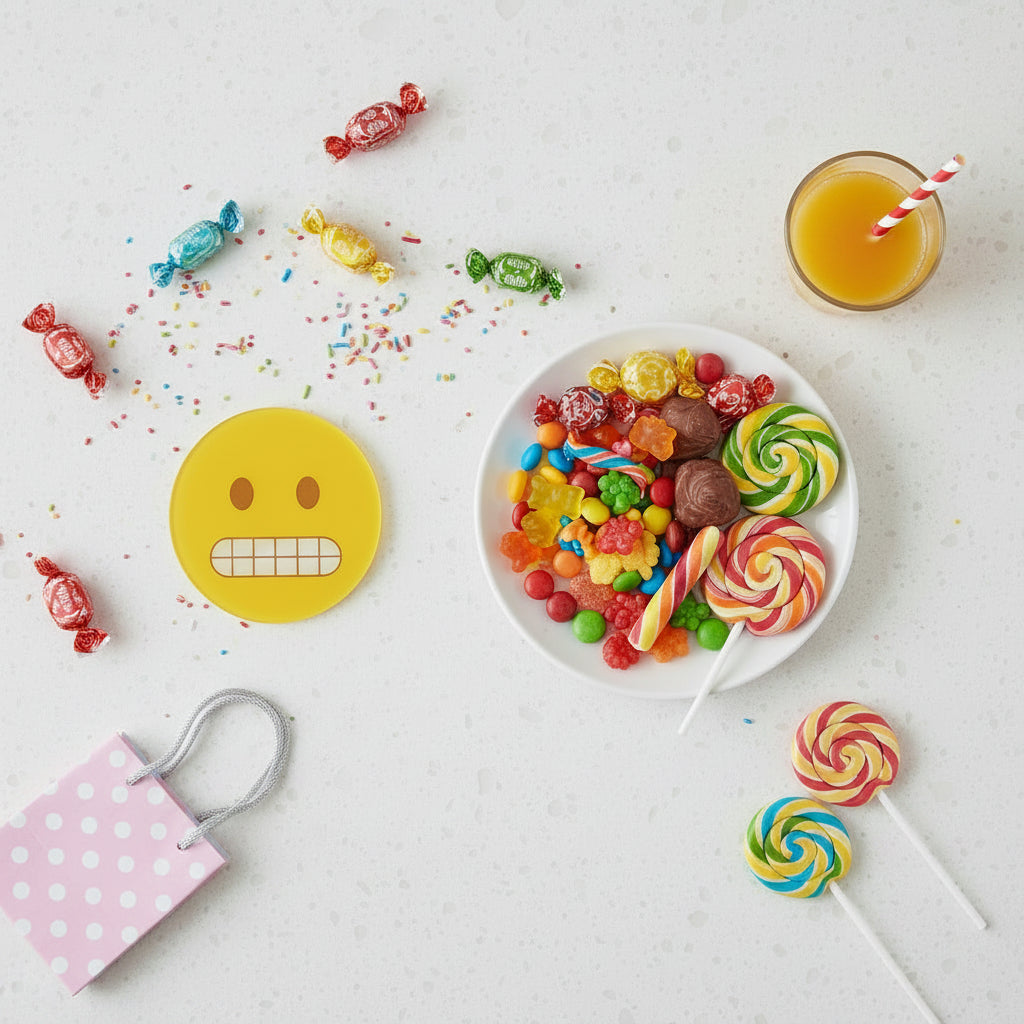 Grimacing Face Emoji Coaster
