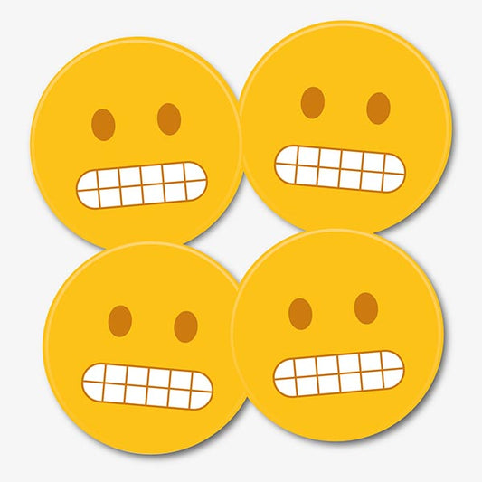 Grimacing Face Emoji Coaster