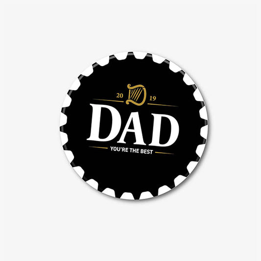 Best Dad Guinness Style Printed Coaster