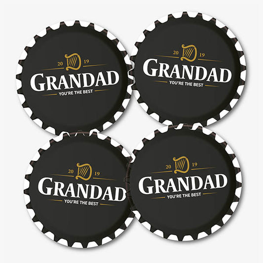 Best Grandad Guinness Style Printed Coaster