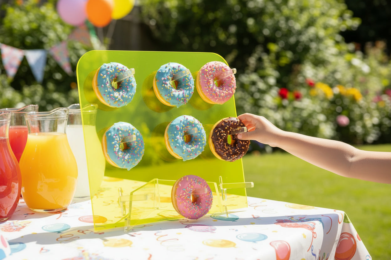 9 Space Small Acrylic Doughnut Display Board
