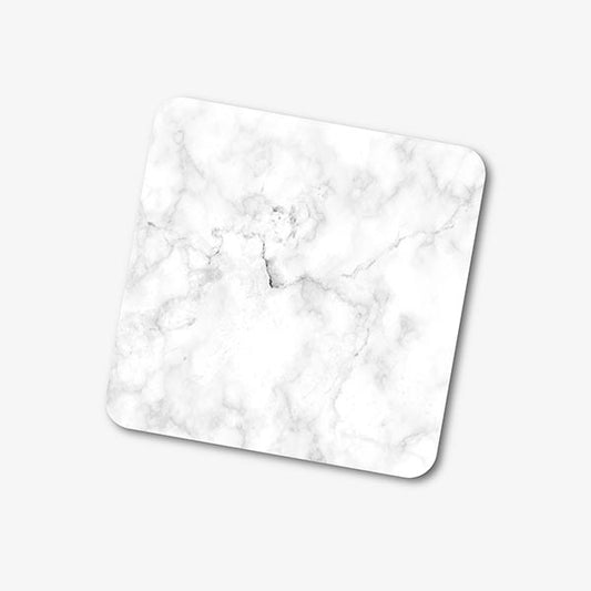 White Marble Effect Square Coaster