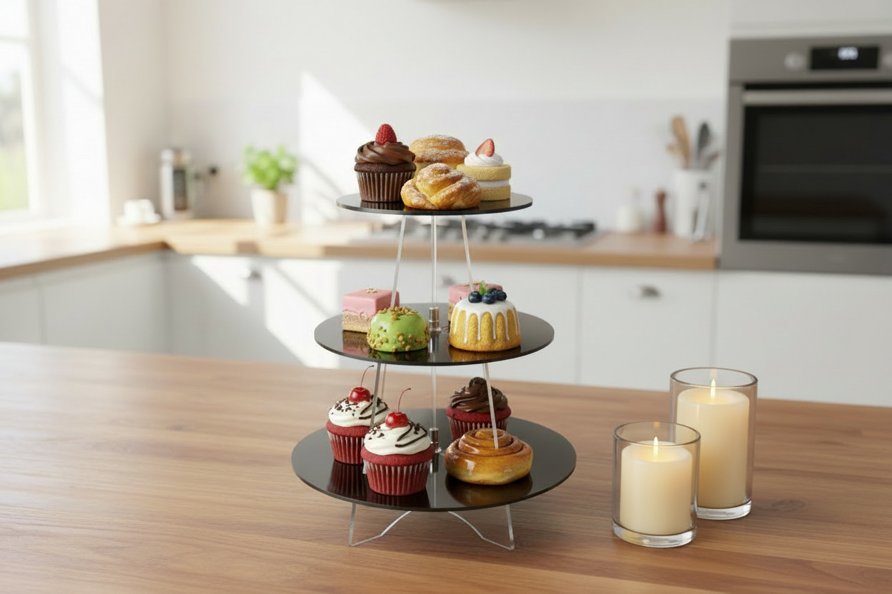 Small Round Tiered Acrylic Cupcake Stand