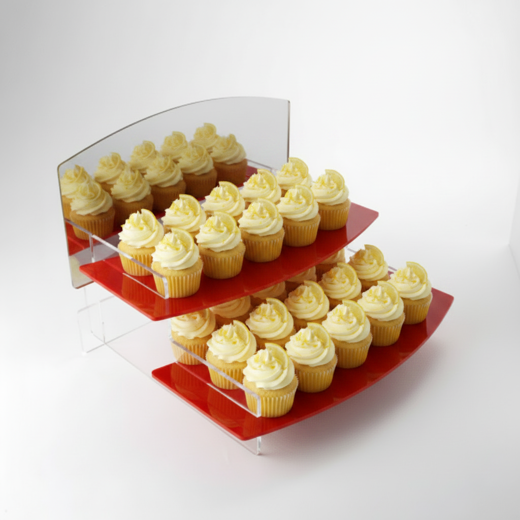 395mm Regular Curved Tiered Display Stand