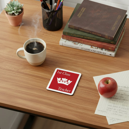 1st Class Teacher Stamp Coaster