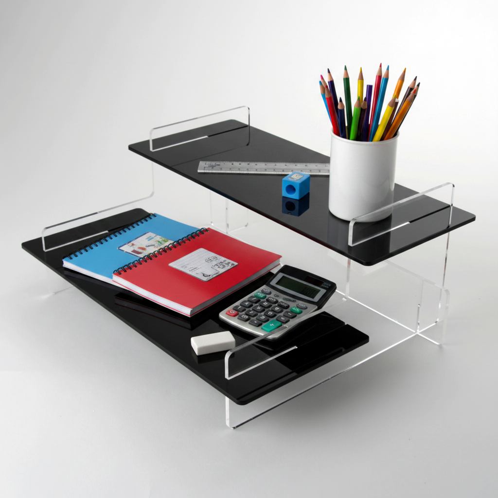 Extra Wide Acrylic Tiered Display Stand – 495mm Wide