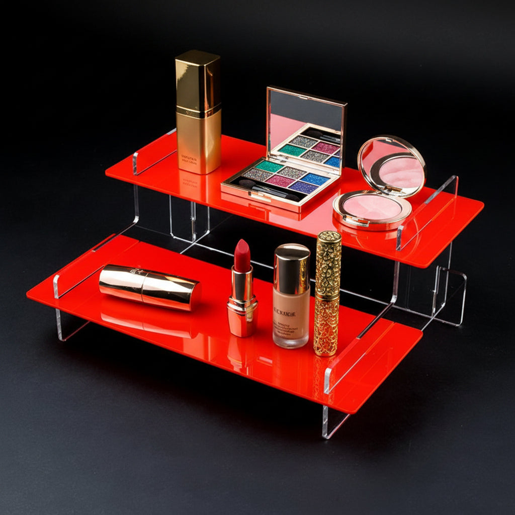 Wide Acrylic Tiered Display Stand – 395mm Wide