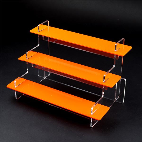 Wide Acrylic Tiered Display Stand – 395mm Wide