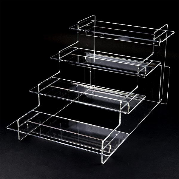 Wide Acrylic Tiered Display Stand – 395mm Wide