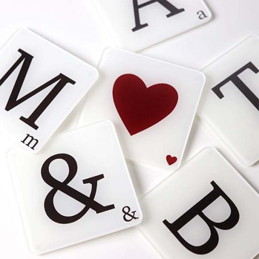 Alphabet Scrabble Letter Coasters