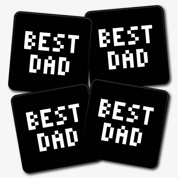 Best Dad Pixel Style Coaster