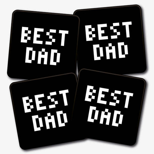 Best Dad Pixel Style Coaster