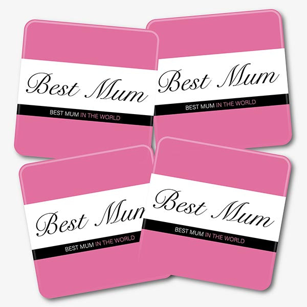 Best Mum Gordon’s Pink Gin Coaster