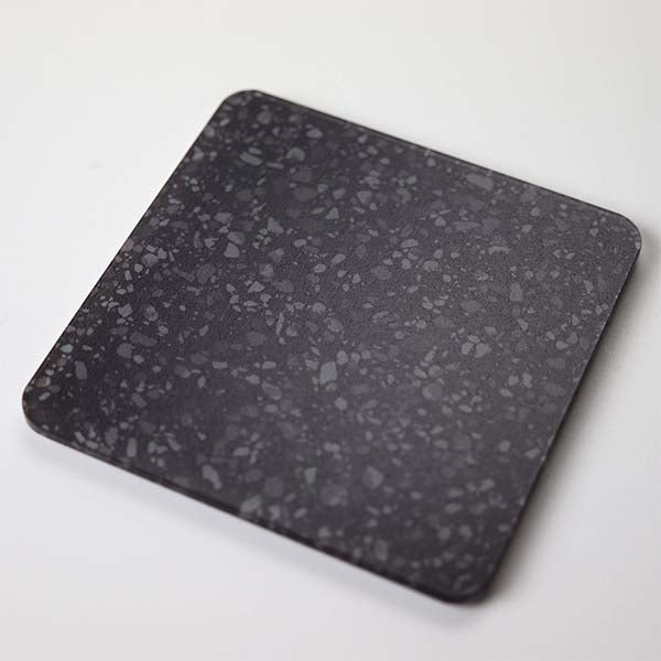 Black Granite Effect Square Coaster