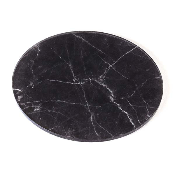 Black and White Marble Effect Round Coasters – Set of 2