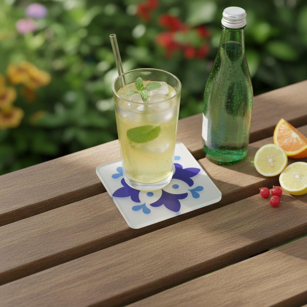 Mediterranean Blue Tile Coaster