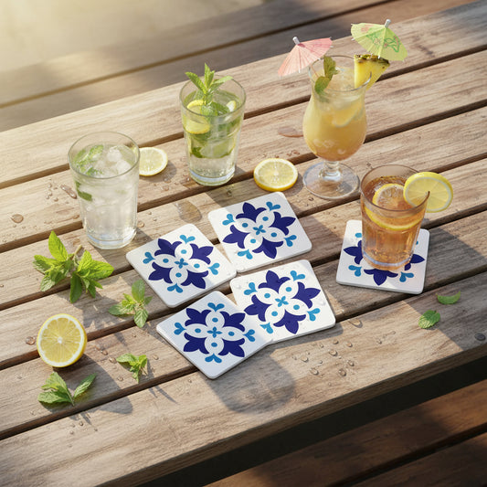 Mediterranean Blue Tile Coaster