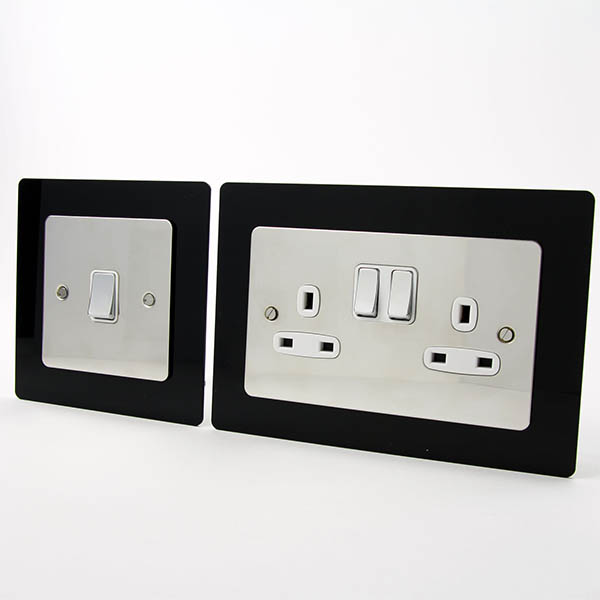 2mm Trade Price Slimline Light Switch Surrounds / Socket Surrounds