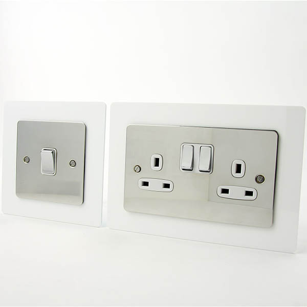 2mm Trade Price Slimline Light Switch Surrounds / Socket Surrounds