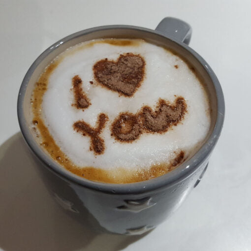 I Love You Coffee Stencils