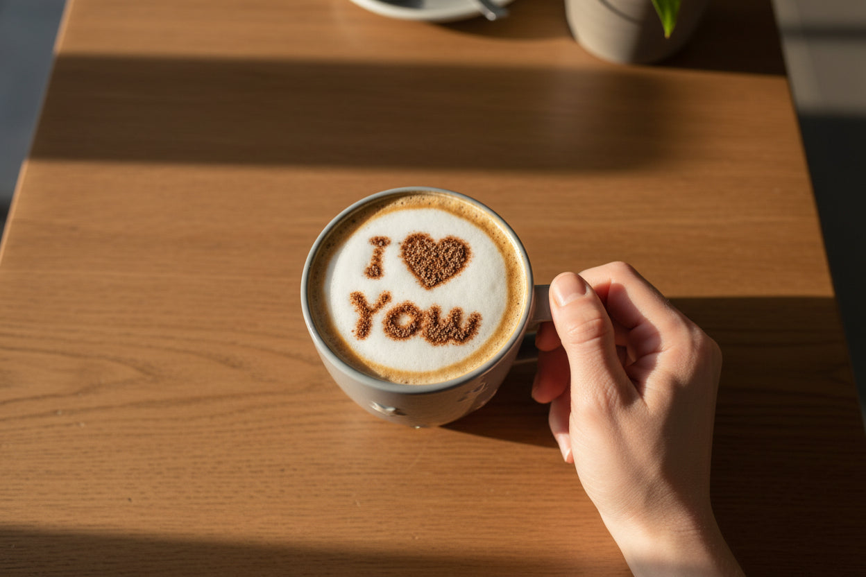 I Love You Coffee Stencils