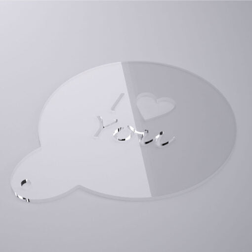 I Love You Coffee Stencils