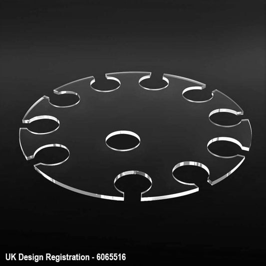 Pack of 50 Acrylic Champagne Flute Serving Trays