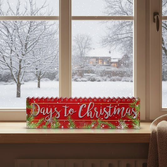 Christmas Countdown Acrylic Advent Calendar – Classic Crimson Design