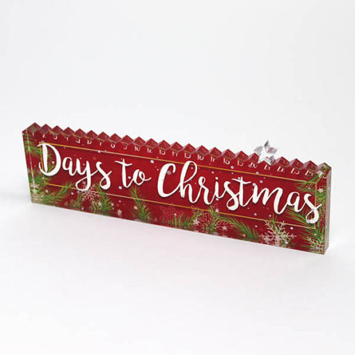 Christmas Countdown Acrylic Advent Calendar – Classic Crimson Design