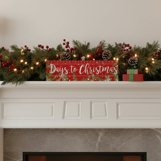 Christmas Countdown Acrylic Advent Calendar – Classic Crimson Design