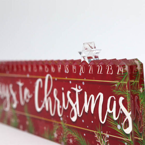 Christmas Countdown Acrylic Advent Calendar – Classic Crimson Design