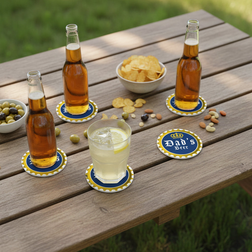 Dads Beer Corona Style Printed Coaster