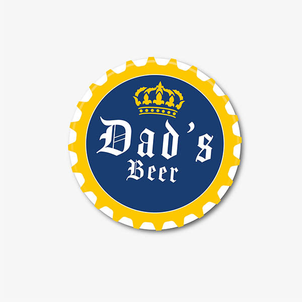 Dads Beer Corona Style Printed Coaster
