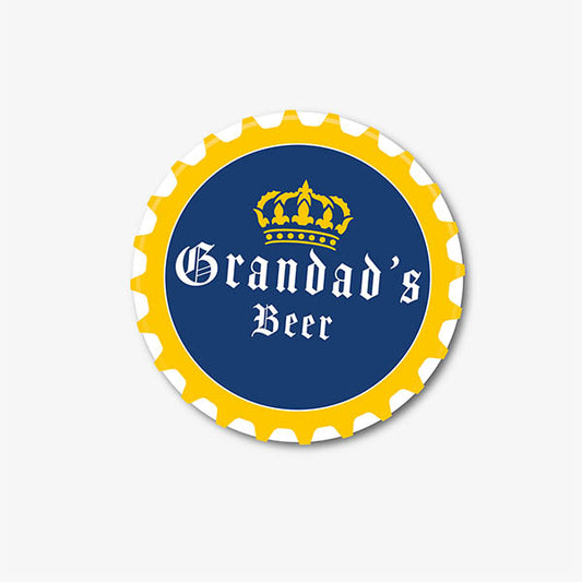 Grandads Beer Corona Style Printed Coaster