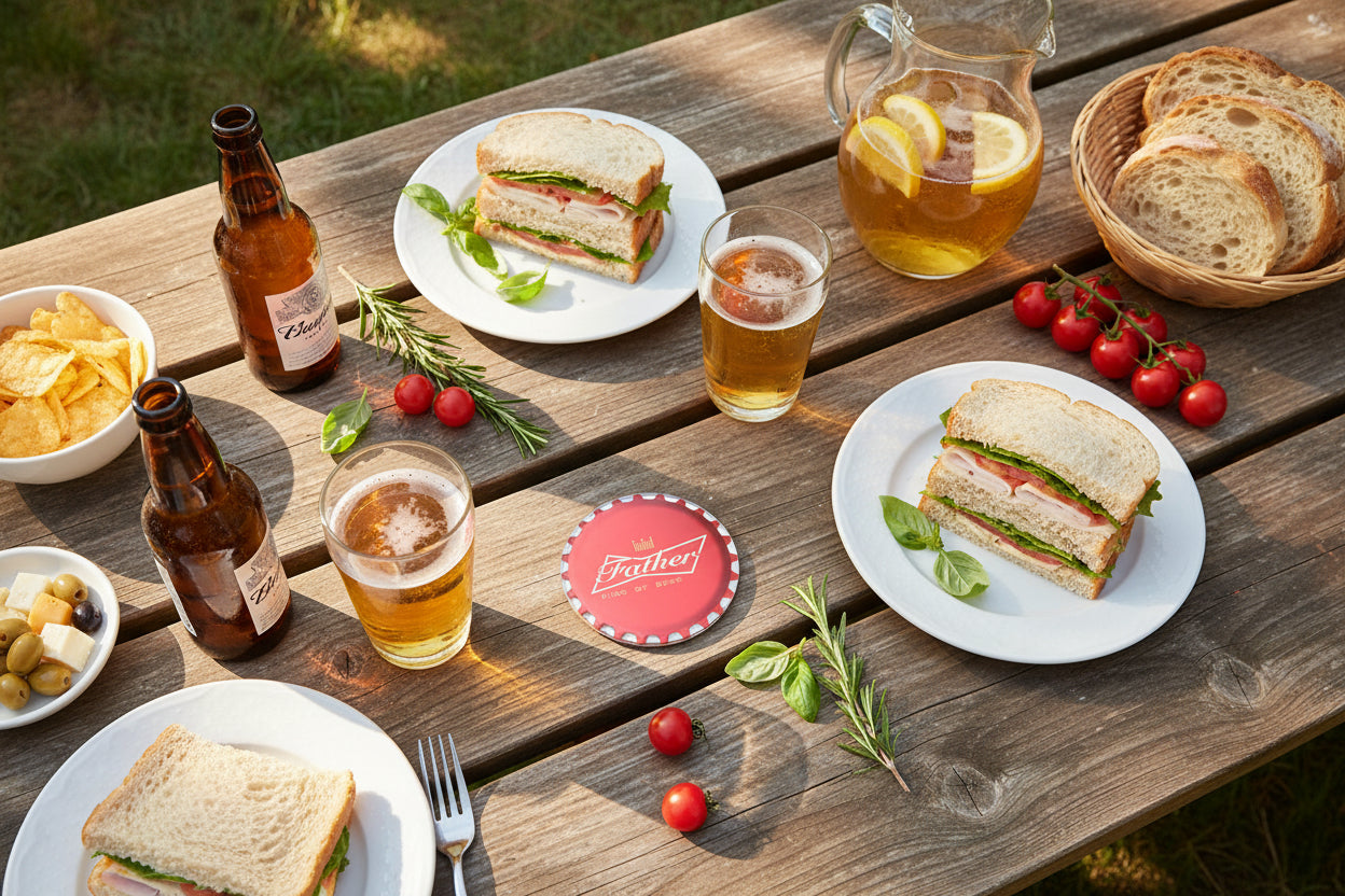 Best Father Budweiser Style Printed Coaster