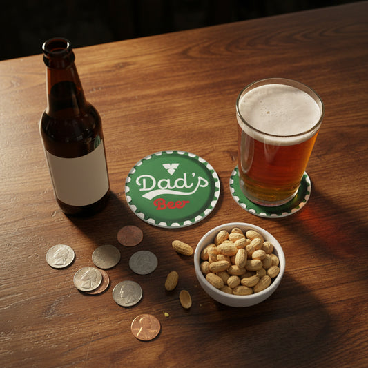 Dads Beer Carlsberg Style Printed Coaster
