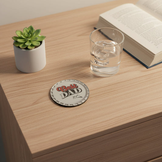Best Dad Coors Style Printed Coaster