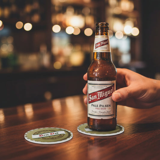 Best Dad San Miguel Style Printed Coaster