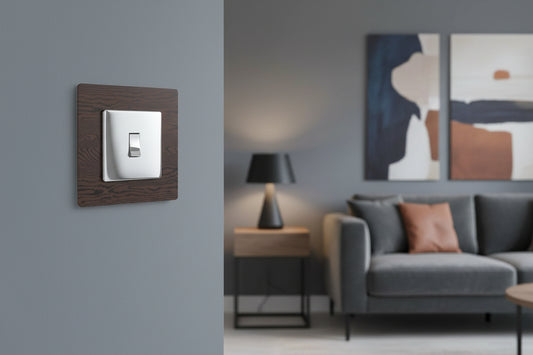 Dark Wood Effect Light Switch Surrounds / Socket Surrounds