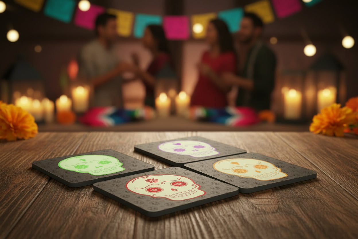 Set of 4 Day of the Dead Coasters