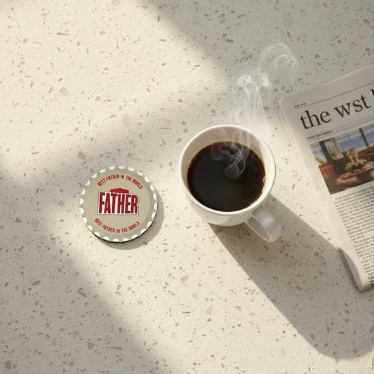 Best Father Beer Theme Printed Coaster