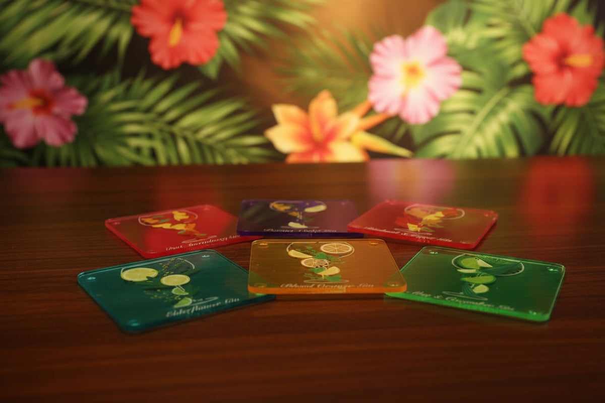 Set of 6 Flavoured Gin Coasters