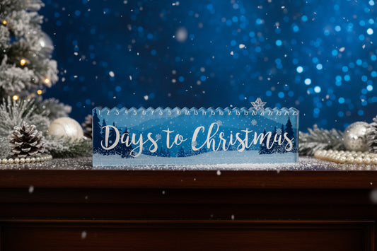 Christmas Countdown Acrylic Advent Calendar – Frozen Forest Design
